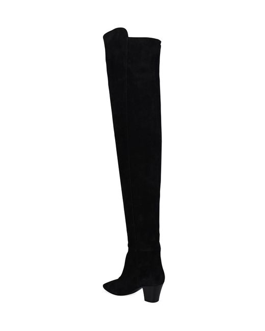 Saint Laurent Black Thigh-high Boots