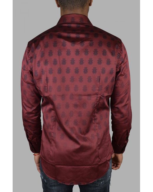 Billionaire Purple Ls Milano All Over Shirt for men