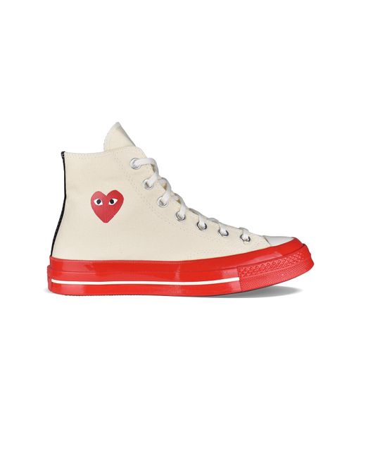 Sneakers alte Chuck Taylor di Comme des Garçons in Red da Uomo