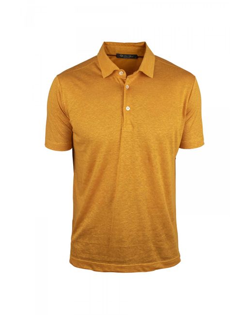 Loro Piana Orange Polo Shirt for men
