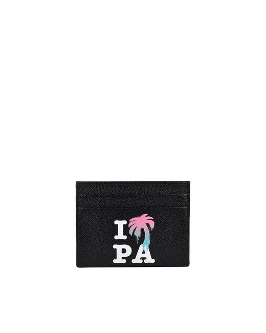 Palm Angels Black Card Holder for men