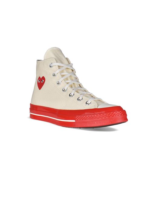 Sneakers alte Chuck Taylor di Comme des Garçons in Red da Uomo