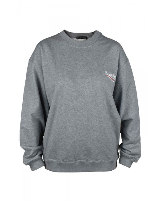 Sweatshirt Political Balenciaga en coloris Gray