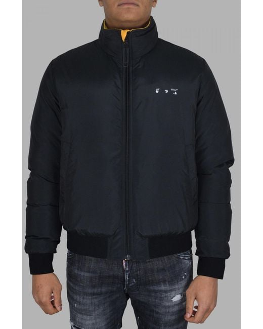 Off-White c/o Virgil Abloh Blue Reversible Puffer Jacket