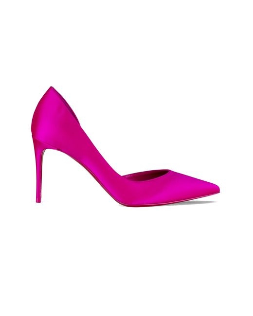 Christian Louboutin Pink Iriza 85 Satin Pumps