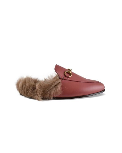 Gucci Red Princetown Mules