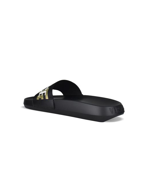 Claquettes Versace pour homme en coloris Black