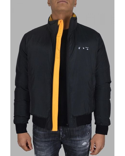 Off-White c/o Virgil Abloh Blue Reversible Puffer Jacket