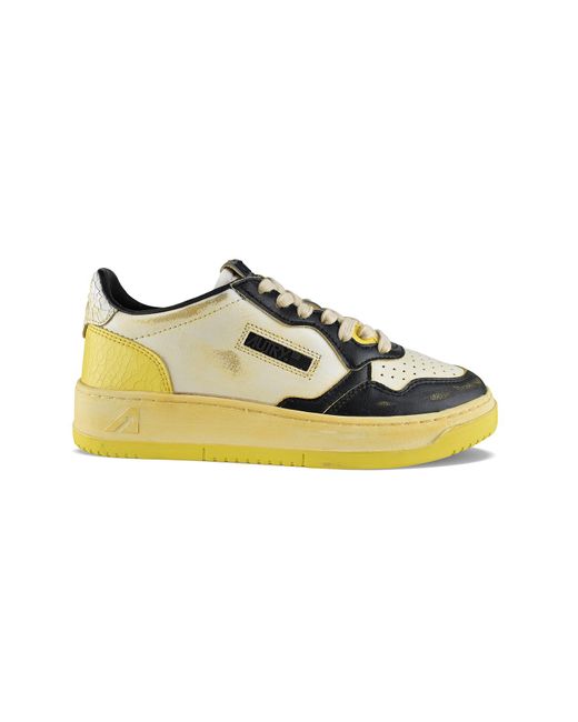 Autry Yellow Super Vintage Sneakers for men