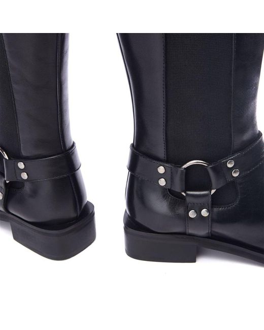 Moda In Pelle Blue Sevrin Leather