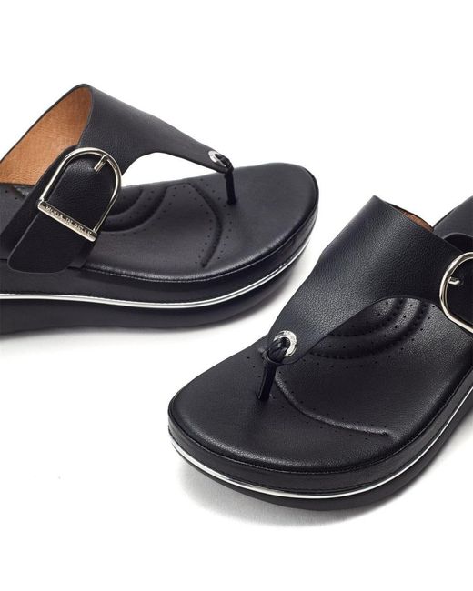 Moda In Pelle Blue Jesse Metallic Leather