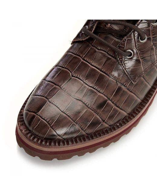Shoon Brown Sh Gator Croc