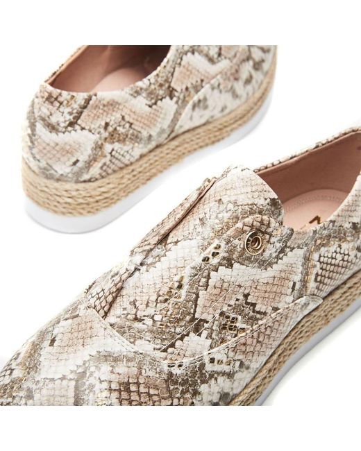 Moda In Pelle Felicie Natural - Gold Snake Print Leather