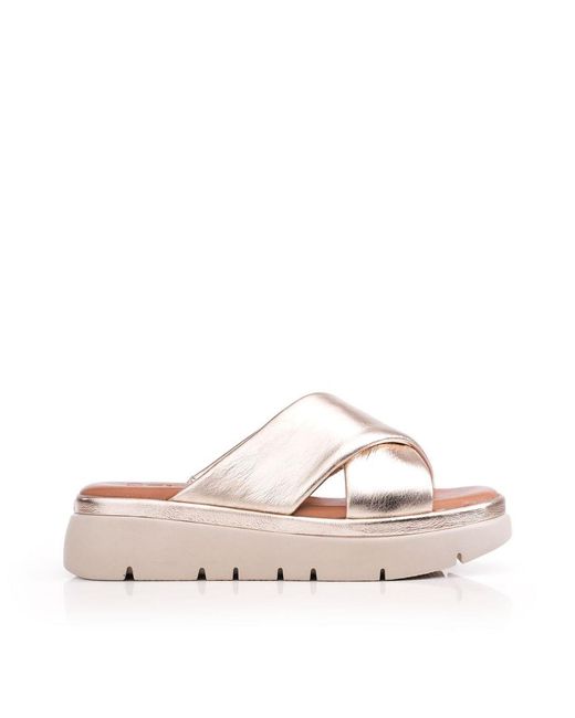 Moda In Pelle Pink Orinnie Champagne Leather
