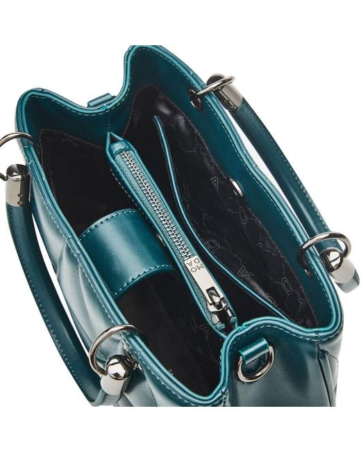 Moda In Pelle Blue Mal Bag Teal Patent