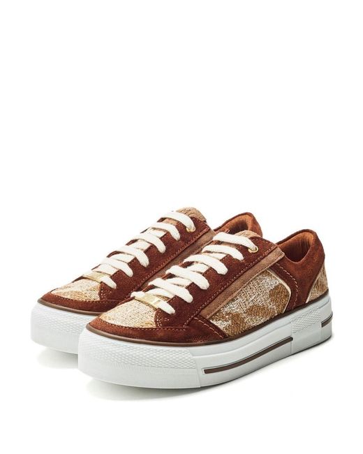 Moda In Pelle Brown Button Textile