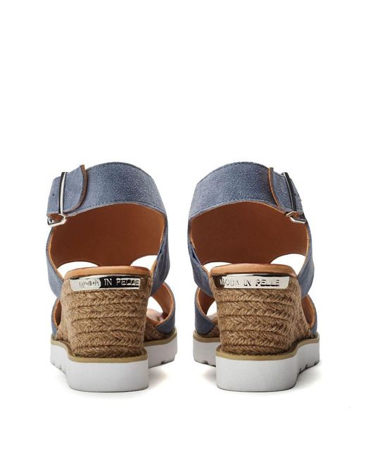 Moda In Pelle Blue Mapel Light Suede