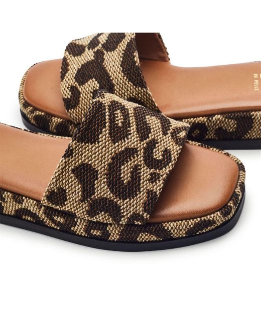 Moda In Pelle Brown Jelena Leopard Textile
