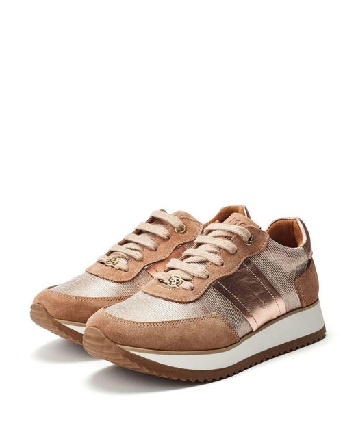 Moda In Pelle Brown Daffodil Rose Leather