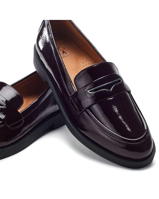 Moda In Pelle Blue Fumia Burgundy Patent Leather