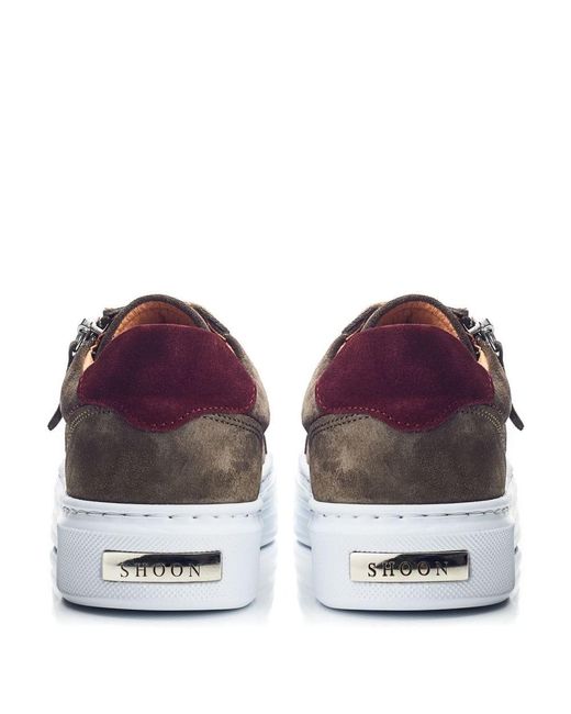 Shoon Brown Sh Ely Khaki Suede