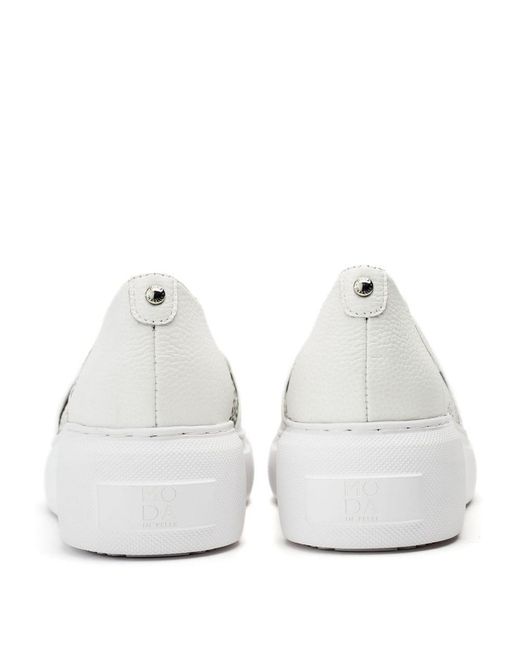 Moda In Pelle White Eudia Leather