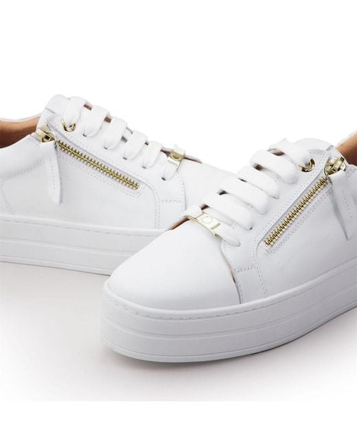 Moda In Pelle White Abbee Leather