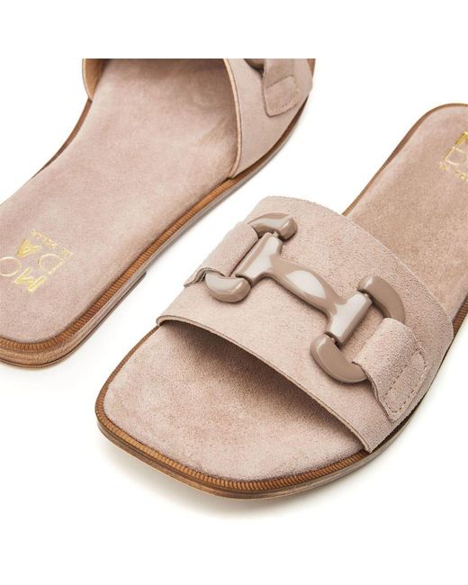 Moda In Pelle Natural Olayo Stone Suede