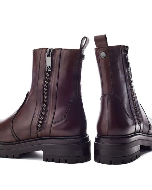 Moda In Pelle Purple Olottie Dark Leather