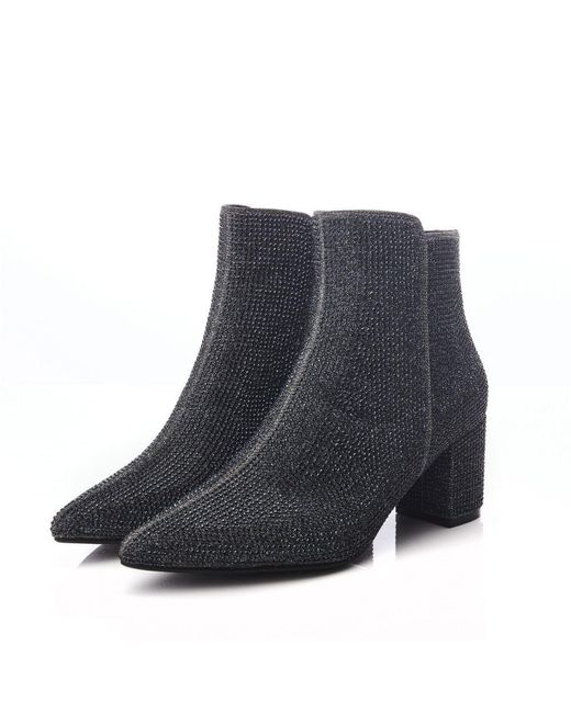 Moda In Pelle Blue Xiomara Pewter Textile