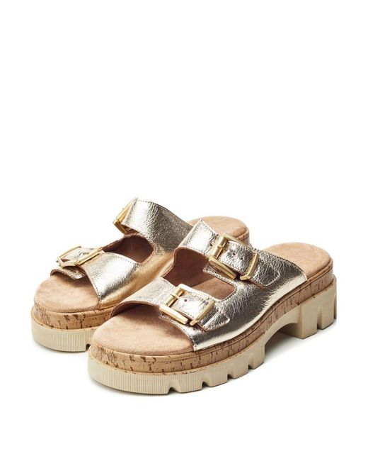 Moda In Pelle Natural Octina Gold Leather