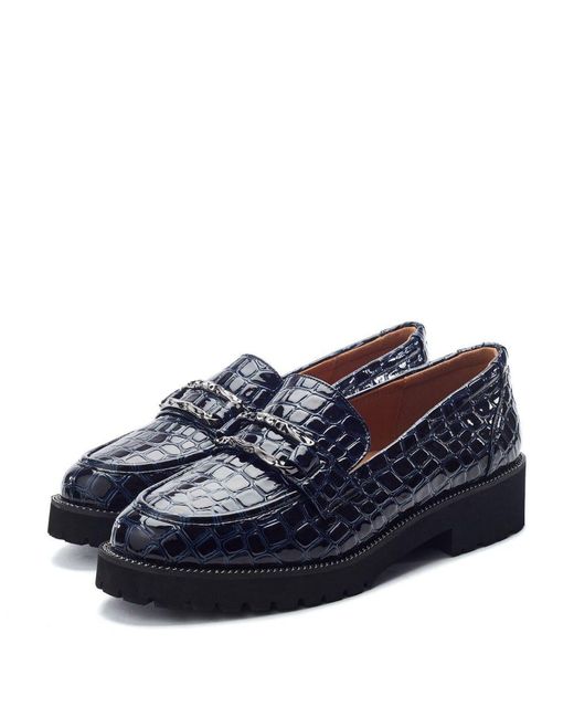 Moda In Pelle Blue Egoma Patent Mocc Croc