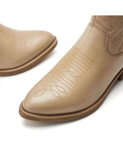 Moda In Pelle Brown Bracknell Cream Leather