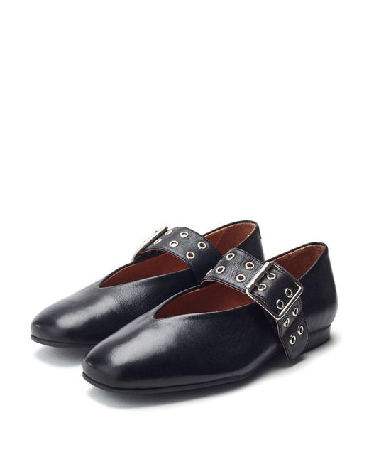 Shoon Blue Sh Ilice Leather
