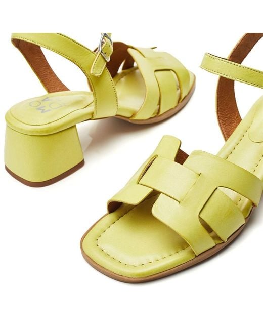 Moda In Pelle Yellow Mariie Lime Green Leather