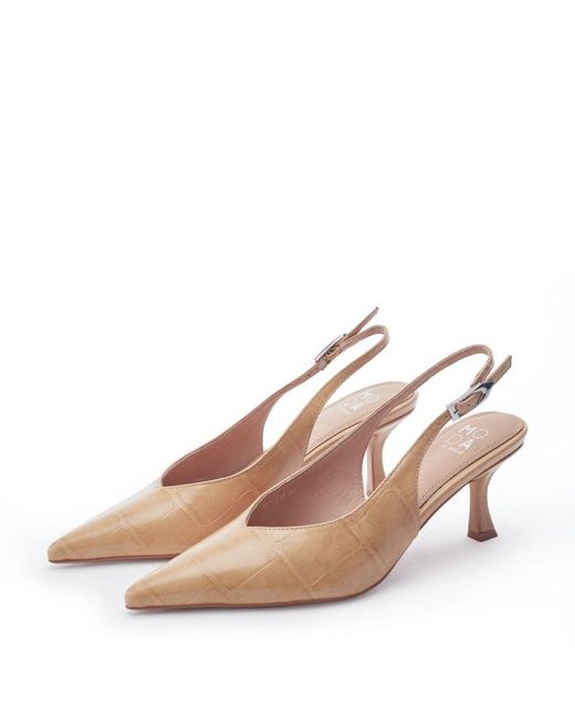 Moda In Pelle Natural Gallia Camel Mocc Croc