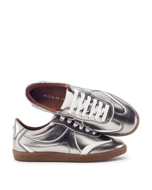 Moda In Pelle Gray Brioni Pewter Leather