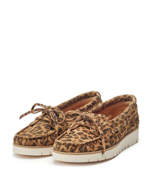 Moda In Pelle Brown Everlyna Leopard Suede