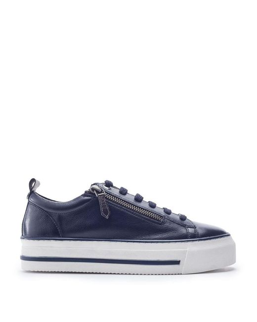 Moda In Pelle Blue Flissie Leather