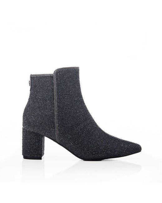 Moda In Pelle Blue Xiomara Pewter Textile