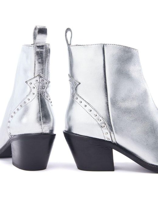 Moda In Pelle Gray Michele Leather