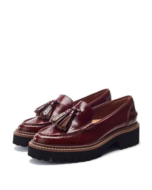 Moda In Pelle Red Emi Leather