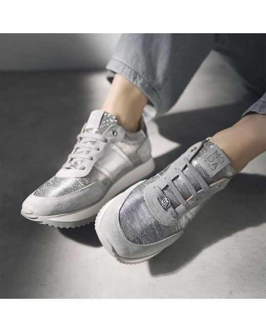 Moda In Pelle Gray Daffodil Leather