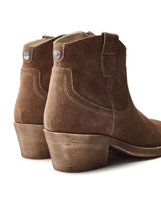 Moda In Pelle Brown Ovaline Suede