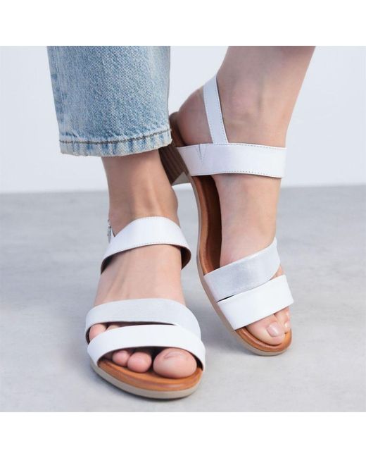 Moda In Pelle White Kala Leather