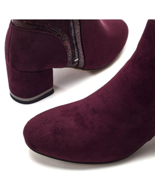 Moda In Pelle Purple Pesar Burgundy Alcantara