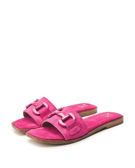 Moda In Pelle Pink Olayo Raspberry Suede