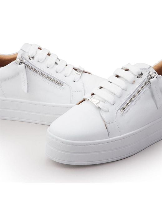 Moda In Pelle White Abbiy Leather