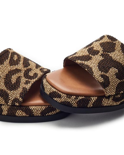 Moda In Pelle Brown Jelena Leopard Textile