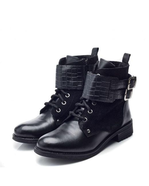 M By Moda Blue Mauvaise Leather